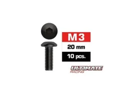 Ultimate Racing UR162320Schrauben - Rundkopf - Hex (Allen) - M3 x 20mm (10 Stk.)