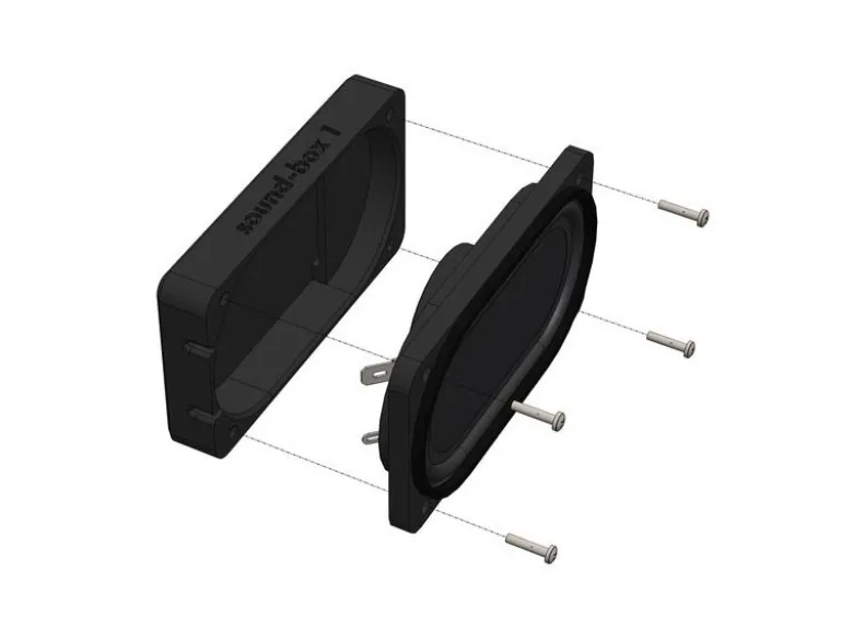 Wedico 2204-WSoundbox 1 mit Lautsprecher 8 Ohm Visaton SC 5.9 FLX