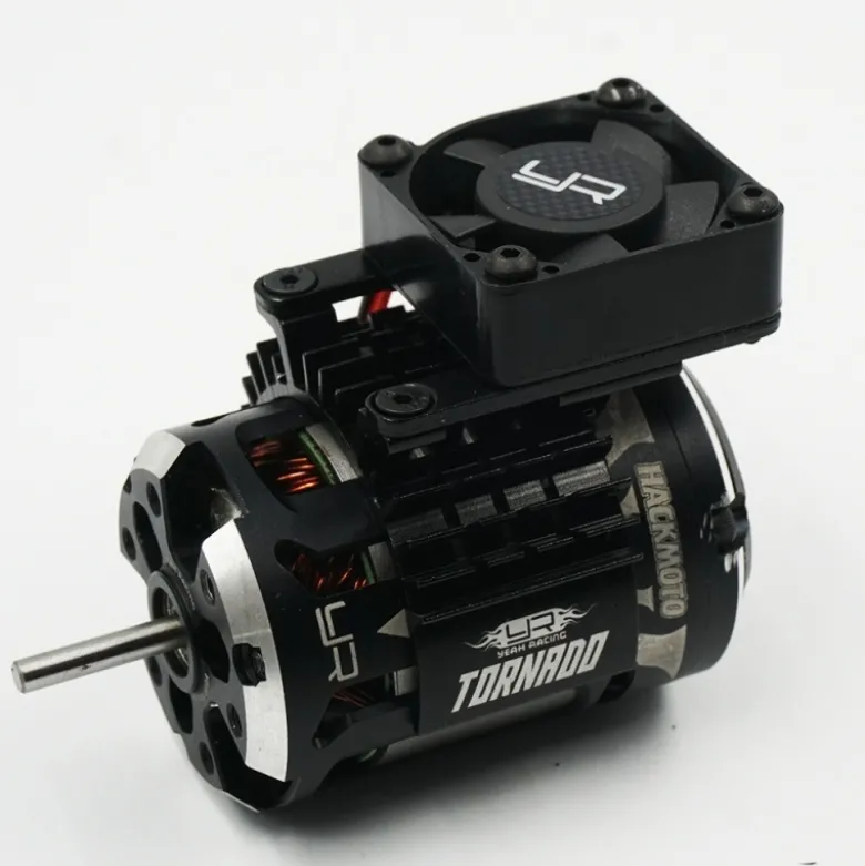 Yeah Racing YA-0653BKAluminium-Kühlkörper für 540/550 Motor mit Lüfter - schwarz mit Tornado-Hochgeschwindigkeitslüfter