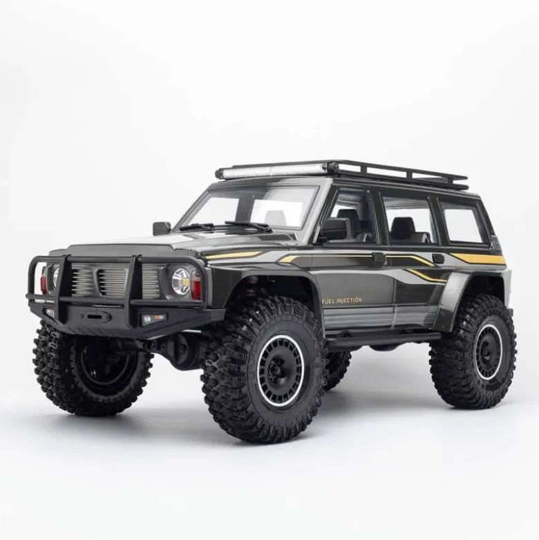 Yikong YK4107BPro Crawler Brushless 4WD 1/10 RTR Grau Zweistuf. Schaltgetriebe über Sender - Portalachsen & Licht