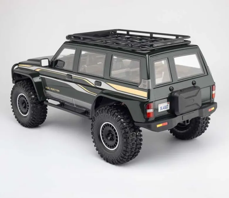 Yikong YK4107BPro Crawler Brushless 4WD 1/10 RTR Grau Zweistuf. Schaltgetriebe über Sender - Portalachsen & Licht