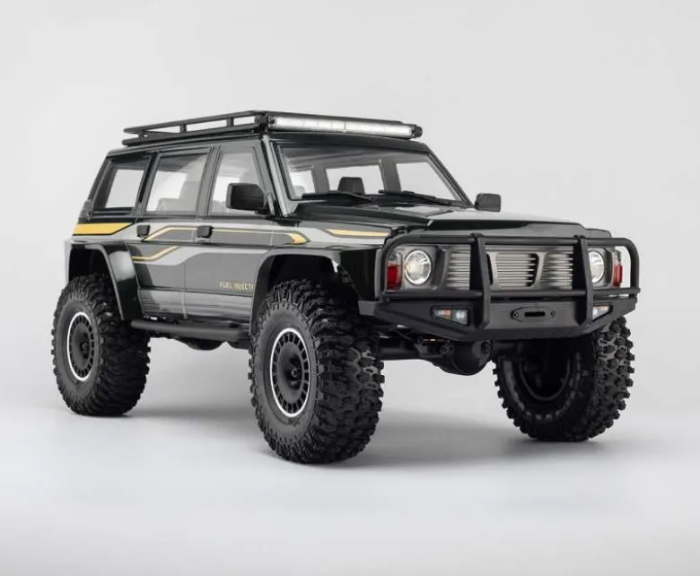 Yikong YK4107BPro Crawler Brushless 4WD 1/10 RTR Grau Zweistuf. Schaltgetriebe über Sender - Portalachsen & Licht